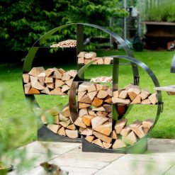 Circular Log Stores on Patio - Lifestyle - Firepits UK - 600x600