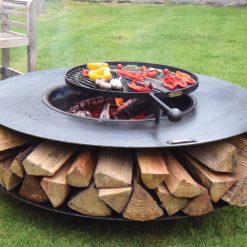 Flat Ring of Logs 120 with Swing Arm BBQ Rack