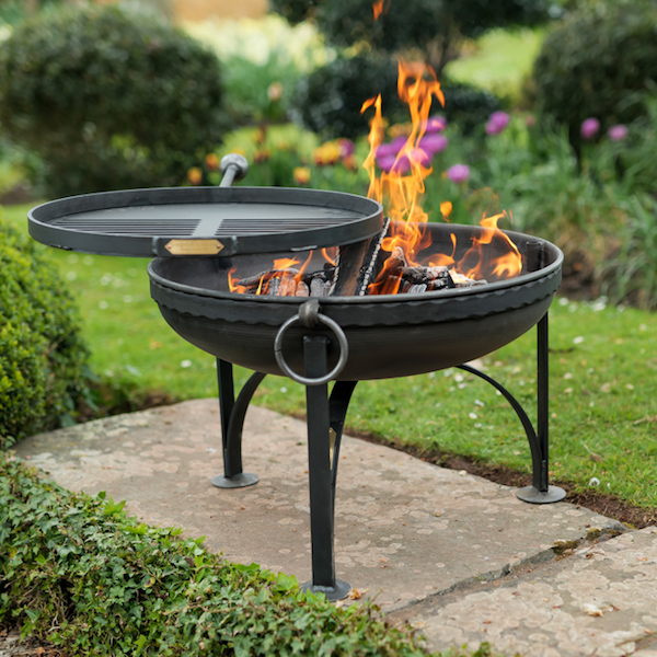 Outdoor fire pit heater and garden furniture