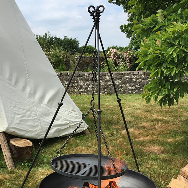 Tripod Cooking Rack Long Leg, Fire Pit Tripod With Adjustable Hanging Grill