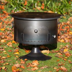 Pete's Oven 70 Fire Pit with Lid Lifestyle - Firepits UK - WEB - Lo Res