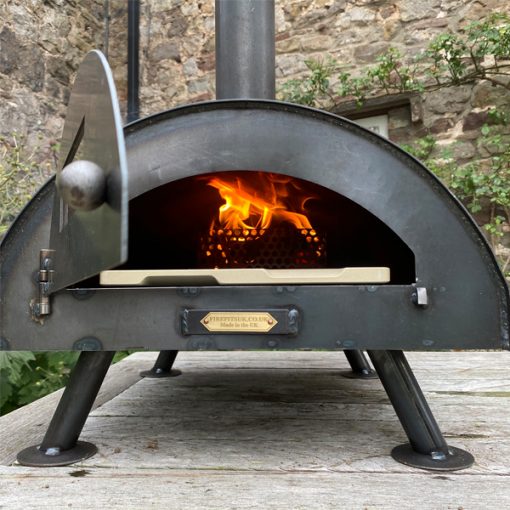 Table Top Pizza Oven Fire Pit Lit Lifestyle - Firepits UK - WEB - Lo Res2