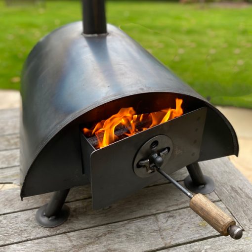 Table Top Pizza Oven Fire Pit Lit Lifestyle - Firepits UK - WEB - Lo Res4