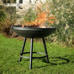 Indian Pot 80 Fire Pit - Lifestyle lit - Firepits UK - WEB - Lo Res