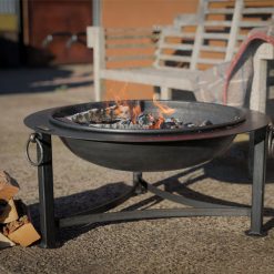 Saturn Fire Pit - Lifestyle lit - Firepits UK - WEB - Lo Res