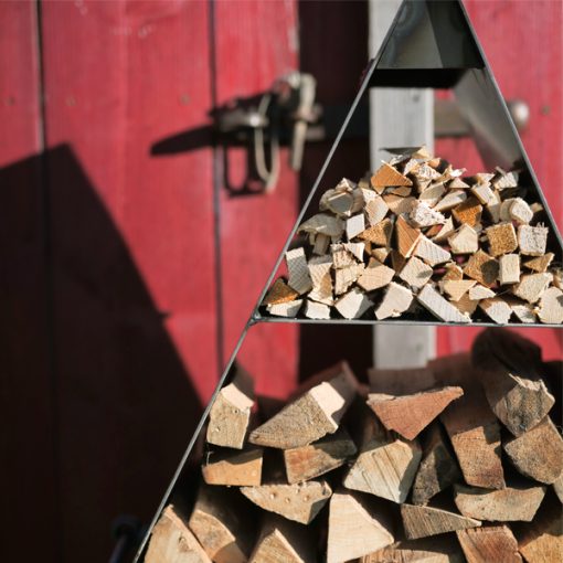 Pyramid Log Store - Lifestyle close up - Firepits UK - WEB - Lo Res