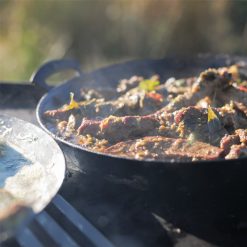 Beef Curry with Naan bread cooked over Ring of Logs Fire Pit - Firepits UK - LoRes 600x600 179
