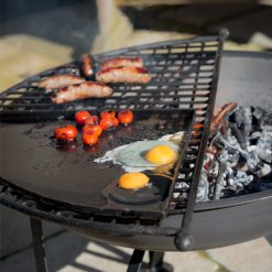 Hot Plate Collection - on Half Moon Mesh BBQ Rack - VPit Fire Pit - Lifestyle - Firepits UK - Lo Res