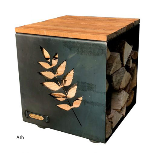 Log Store Seat, Firepit Accessories, Outdoor Log Stores, Outside Log Store, Outdoor Log Storage UK