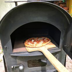 Modular Kitchen Tall Pizza Oven - Lifestyle with Pizza and paddle - Firepits UK - WEB 600x600 - Lo Res