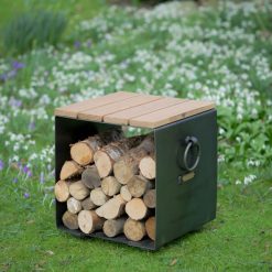 Plain Log Store Seat in Garden - Lifestyle - WEB - FirepitsUK - LoRes 600x600
