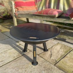 Tri Pit 50 Fire Pit - Lifestyle with lid - Firepits UK - WEB - Lo Res