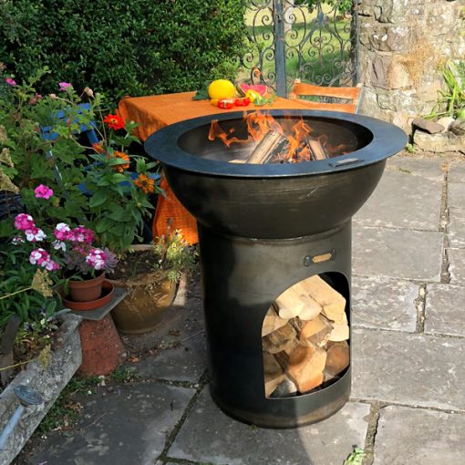 Fire Bowls UK, Outdoor Log Stores, Firepits UK, Best Fire Pit, Firepit with BBQ