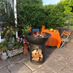Planter 70 Fire Pit - Lifestyle lit in garden - Firepits UK - WEB 600x600 - Lo Res