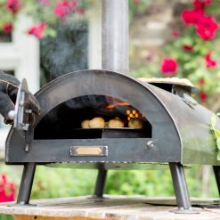 Table Top Pizza Oven with Turn Table Open Cooking Dough Balls - Firepits UK - LoRes 600x600jpg