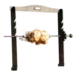 Rotisserie with Chicken - CUT OUT - Firepits UK - WEB 600x600 - Lo Res