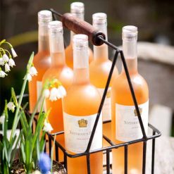 Large Bottle Carrier with Rose Wine - Lifestyle - Firepits UK - PP23 - LoRes