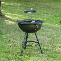BBQ Ring with Warming Swing Arm on Belly Pit Tall - Lifestyle - Firepits UK - WEB 600x600 - Lo Res