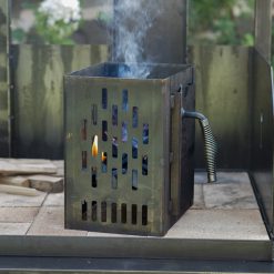 Charcoal Chimney Starter Lit - Lifestyle - Firepits UK - WEB 600x600 - Lo Res