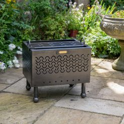 Cube Fire Pit with Grill - Lifestyle - Firepits UK - WEB 600x600 - Lo Res