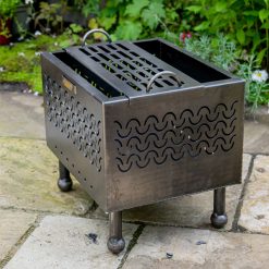 Cube Fire Pit with Grill - Lifestyle - Firepits UK - WEB 600x600 - Lo Res1