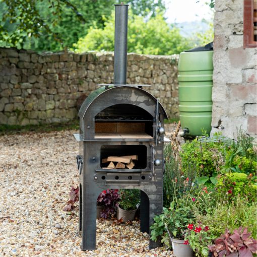 Tall Pizza Oven Doors Open - Lifestyle - Firepits UK - LoRes523600x600