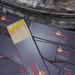Stack of Firepits UK Matches infront of Fire - Lifestyle - Firepits UK - LoRes1600x600