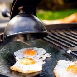 Burger Cloche over Eggs with Cheese on SWA - Firepits UK - Lifestyle - LoRes07333600x600