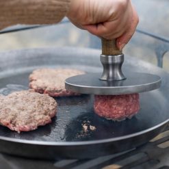 Burger Press in use - Firepits UK - Lifestyle - LoRes1-1-327600x600